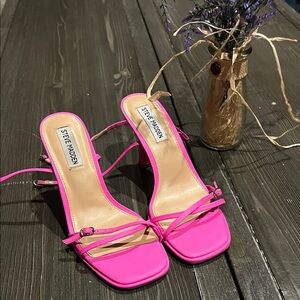 Steve Madden Hot Pink Strappy Heels, Women’s 6.5 - out of stock elsewhere